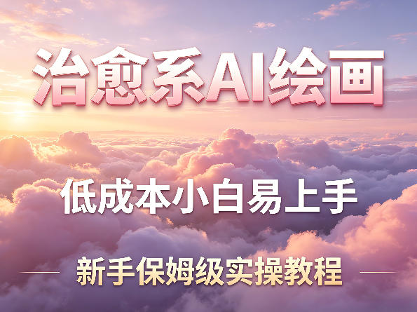 治愈系AI绘画提示词项目，低成本小白易上手，每天10分钟，新手保姆级实操教程-成真网创
